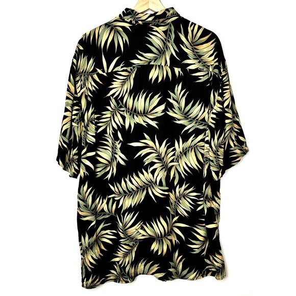 Reyn Spooner Hawaiian Shirt Mens Hibiscus Button Up Camp Short Sleeve Black XXL - Picture 2 of 10